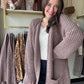 Brown Chunky Knit Cardigan