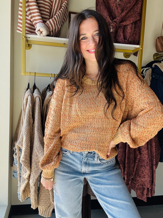 Caramel Crewneck Sweater