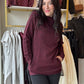 Wine Mock Neck Tunic
