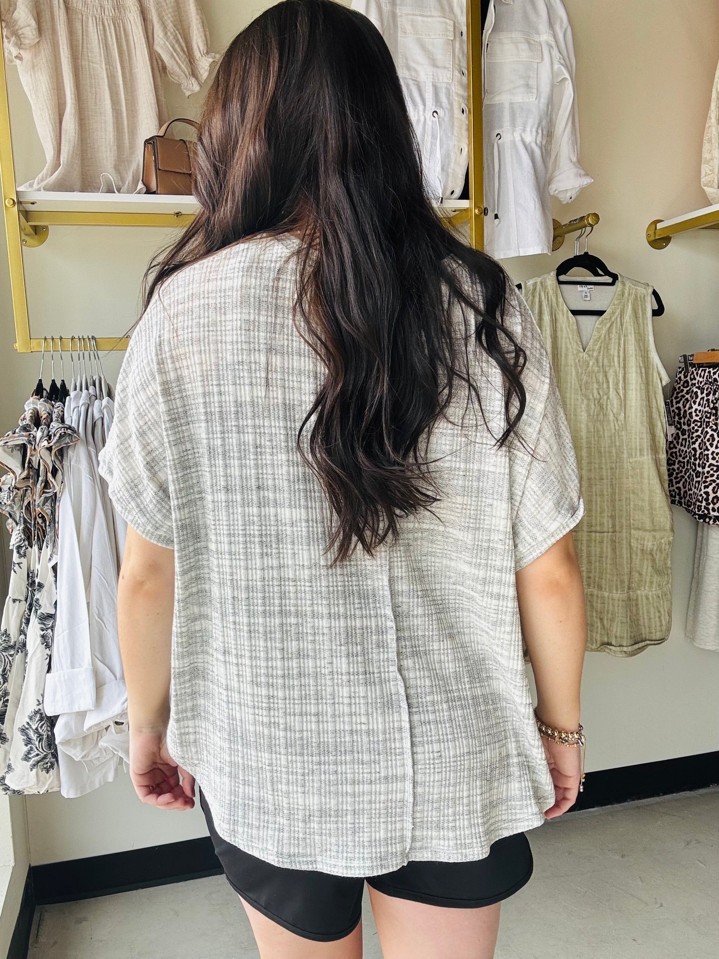 Heather Grey Dolman Tee