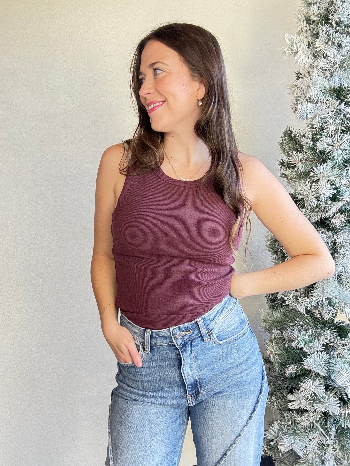 Heathered Wine Edlin Tank