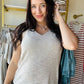 Oatmeal V Neck Tank