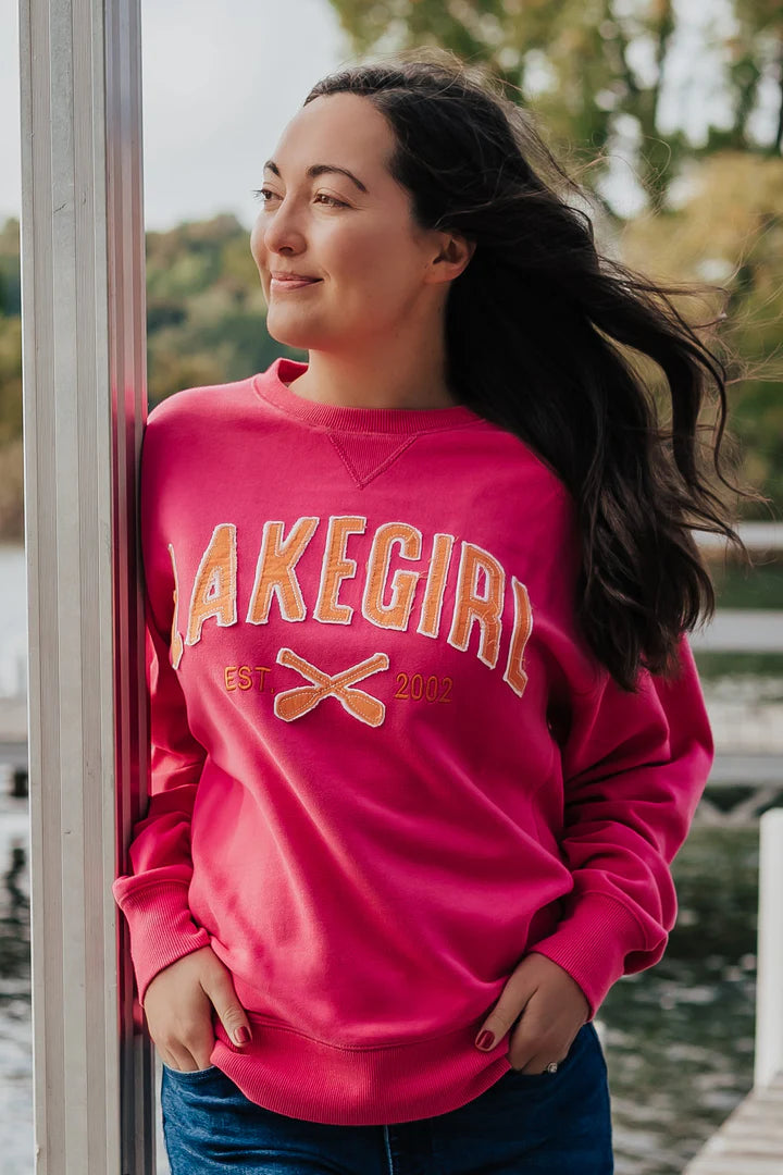 Pink & Orange Crewneck- Lakegirl