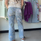 Vintage Floral High Rise Wide Leg