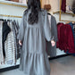 Charcoal Woven Maxi Dress