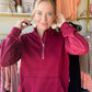 Wine Quilted Quarter Zip