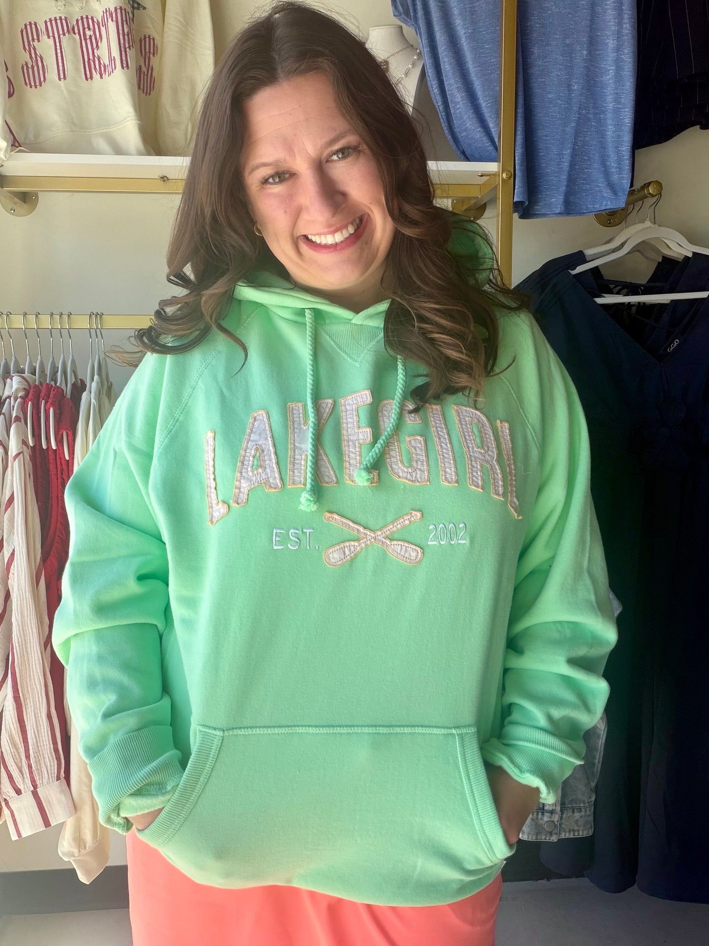 Mint Hooded Fleece Sweatshirt - Lakegirl