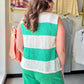 Green Wide Stripe Tank