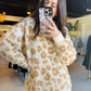 Leopard Eyelash Yarn Sweater