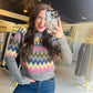 Intarsia Ribbed Sweater