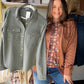 Raw Umber French Terry Shacket