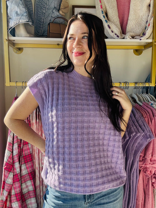 Lavender Kelly Knit Sweater