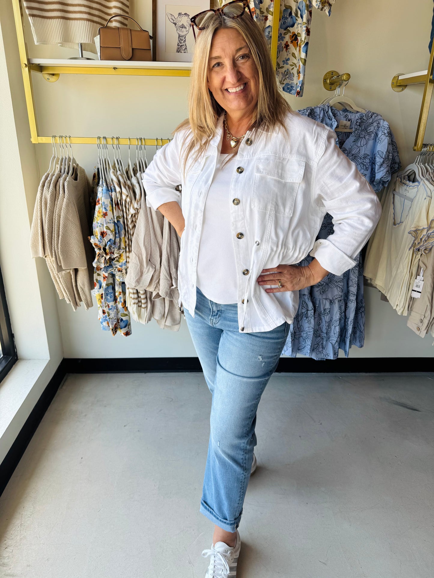 Mid Rise Ankle Straight Denim