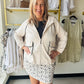 Oatmeal Contrast Piping Zip Up