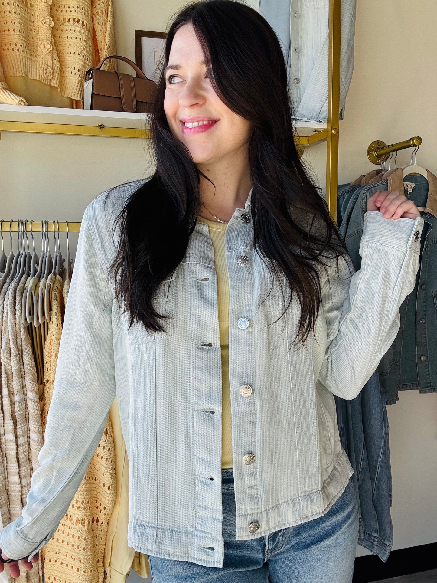 Mia Pinstripe Jackie Jacket