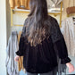 Black Velvet Burnout Top