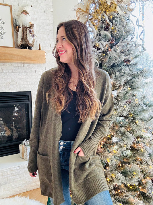 Olive Everyday Mossy Cardigan