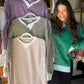 Light Olive Acid Wash Pullover