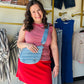 Red Morgan Micro Stripe Tank