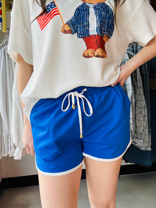 Blue & White Everyday Shorts