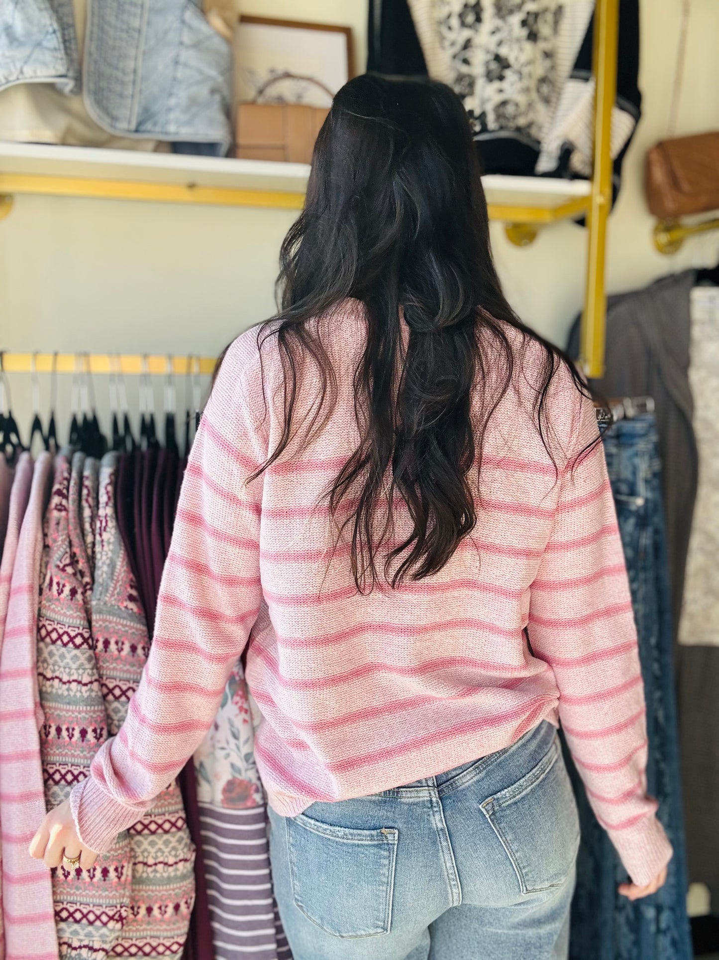 Light Pink Stripe Sweater