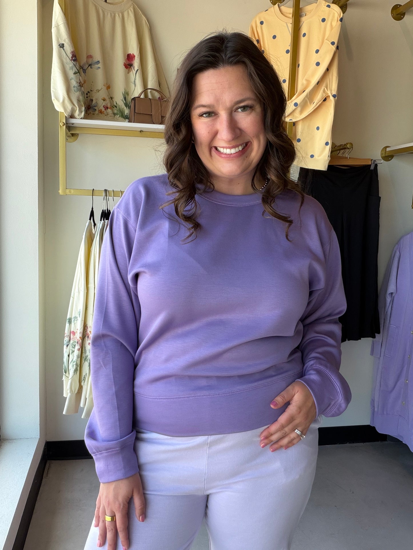 Dusty Purple Crewneck Pullover