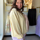 Yellow Combo Lettuce Hem Pullover