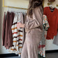 Khaki V Neck Corduroy Top