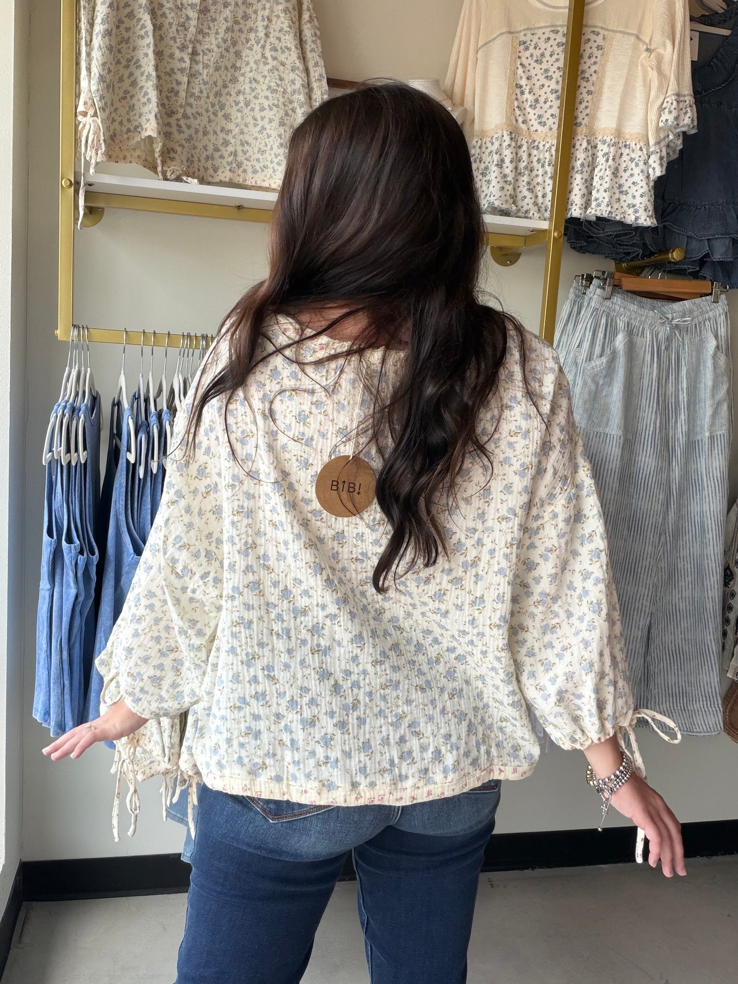 Vintage Floral Gauze Blouse