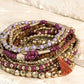 Purple Mixed Bead Stretch Bracelets