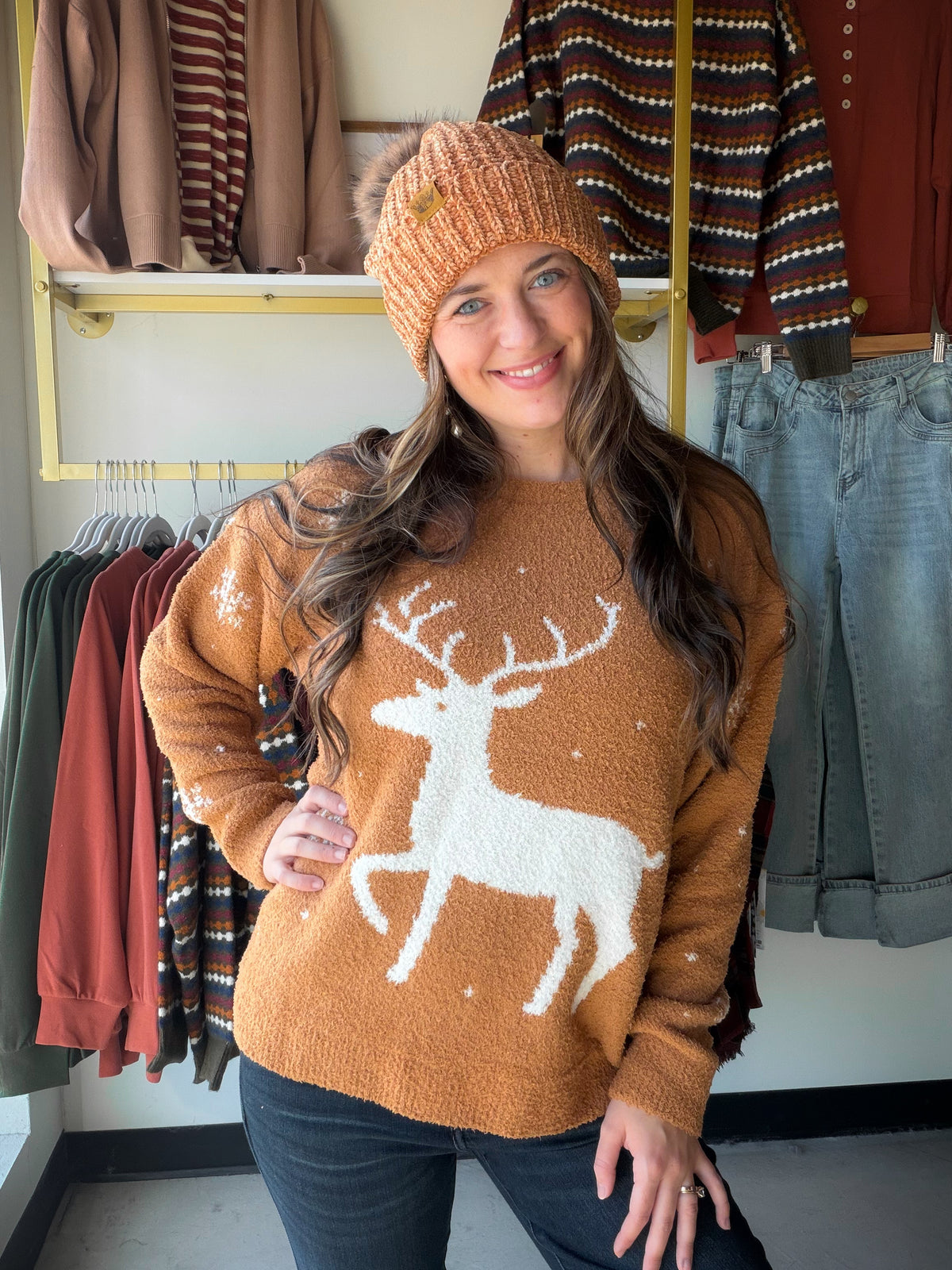 Reindeer Luxe Crewneck Sweater