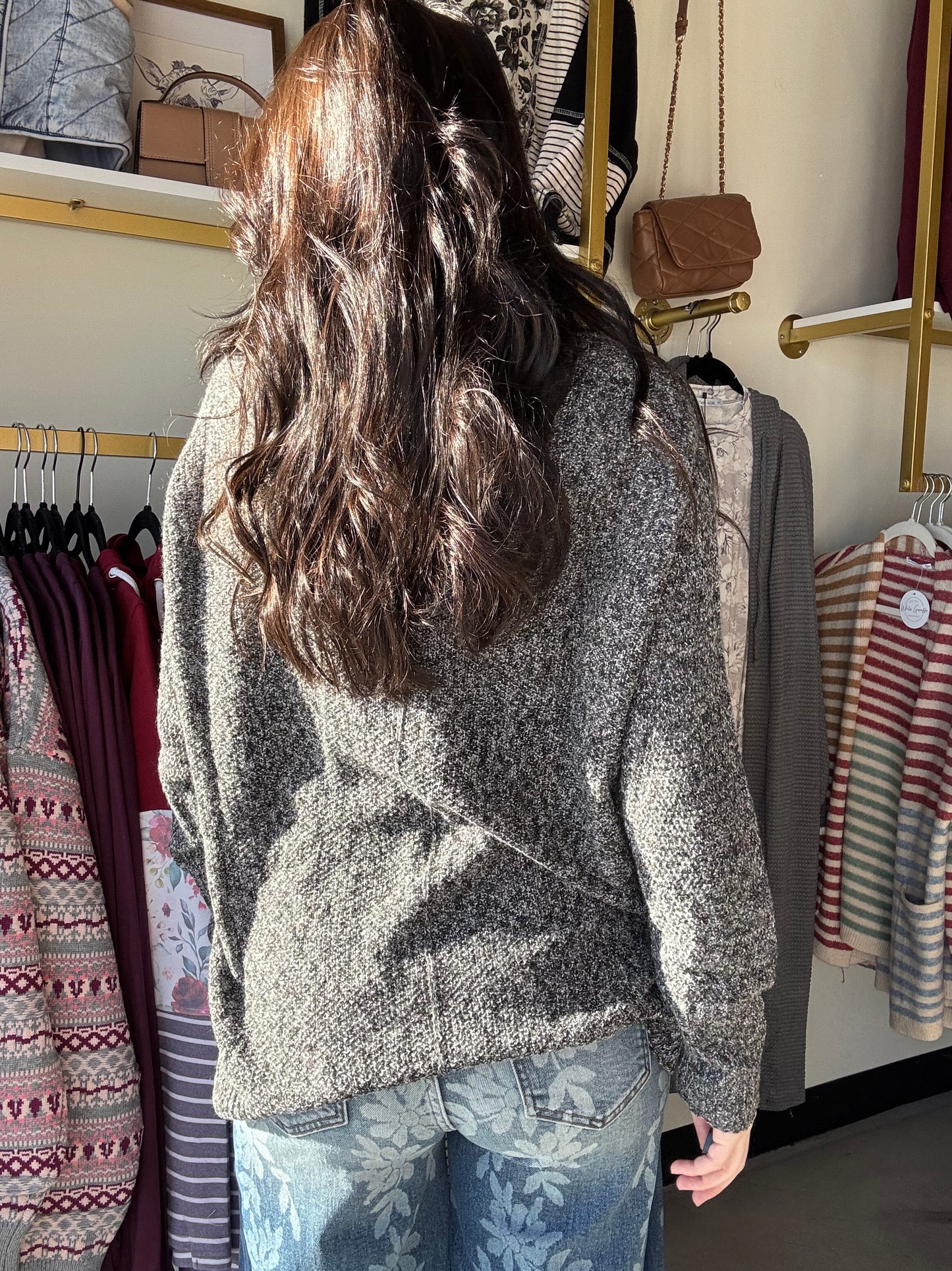 Snow Black Lightweight Sweater