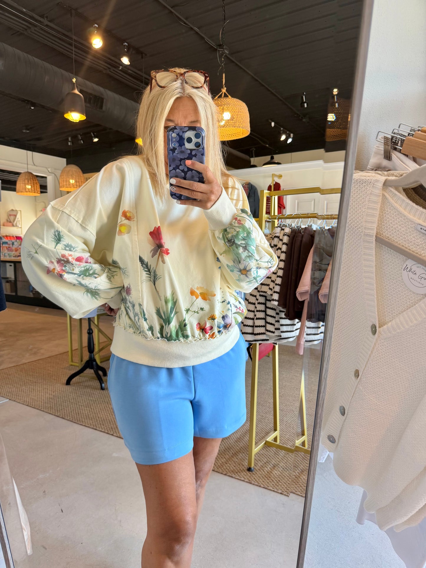 Denim Drift Lounge Shorts