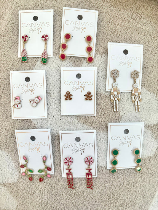 Enamel Holiday Earrings