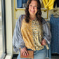 Honey Blue Mix Print Blouse