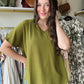 Olive Woven Short Sleeve