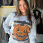Grey Boho Pumpkin Crewneck