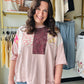 Pink Washed Patchwork Tee