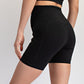 Black Knit Biker Shorts