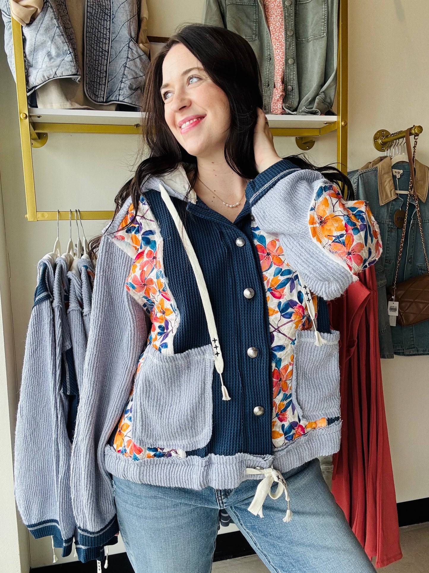 Indigo Thermal Patch Hoodie