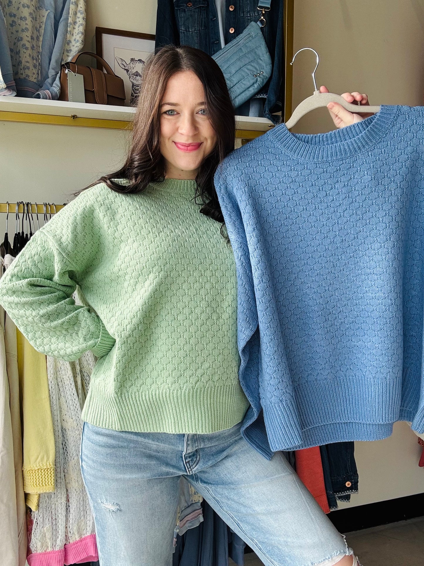Spring Leaf Gianna Crewneck Sweater