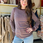 Ivory Coffee Stripe Stacey Top