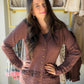 Brown Ruffle Detail Cardigan