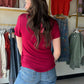 Burgundy Everyday V-Neck Tee