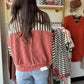 Olive & Rust Striped Pullover