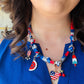Patriotic Scarf Necklace