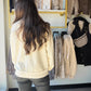 Ecru Terry Sweater Cardi