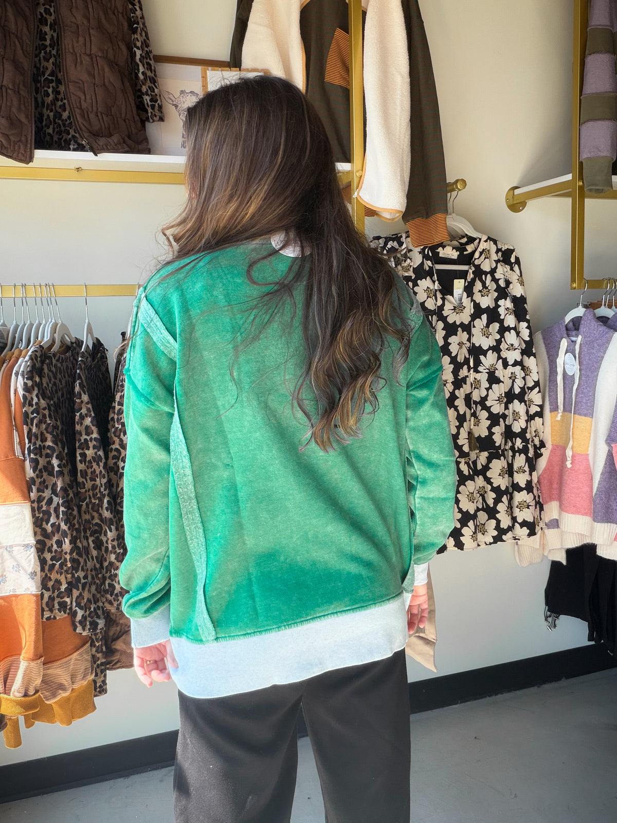Forest Acid Wash Pullover