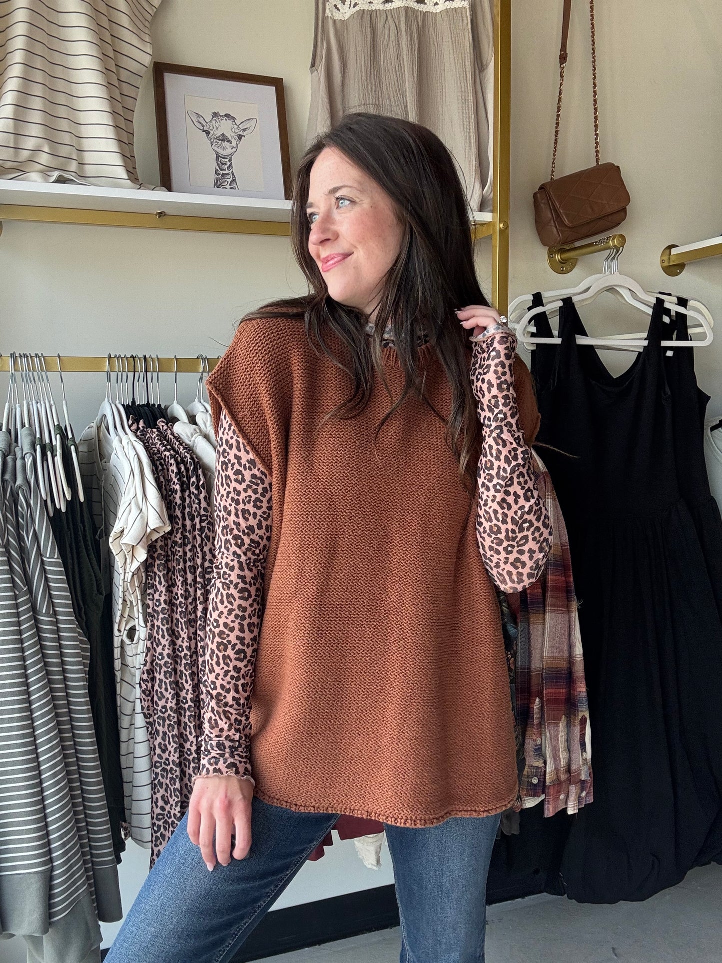Keagen Mesh Top - Leopard