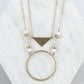 White and Gold Necklace Set
